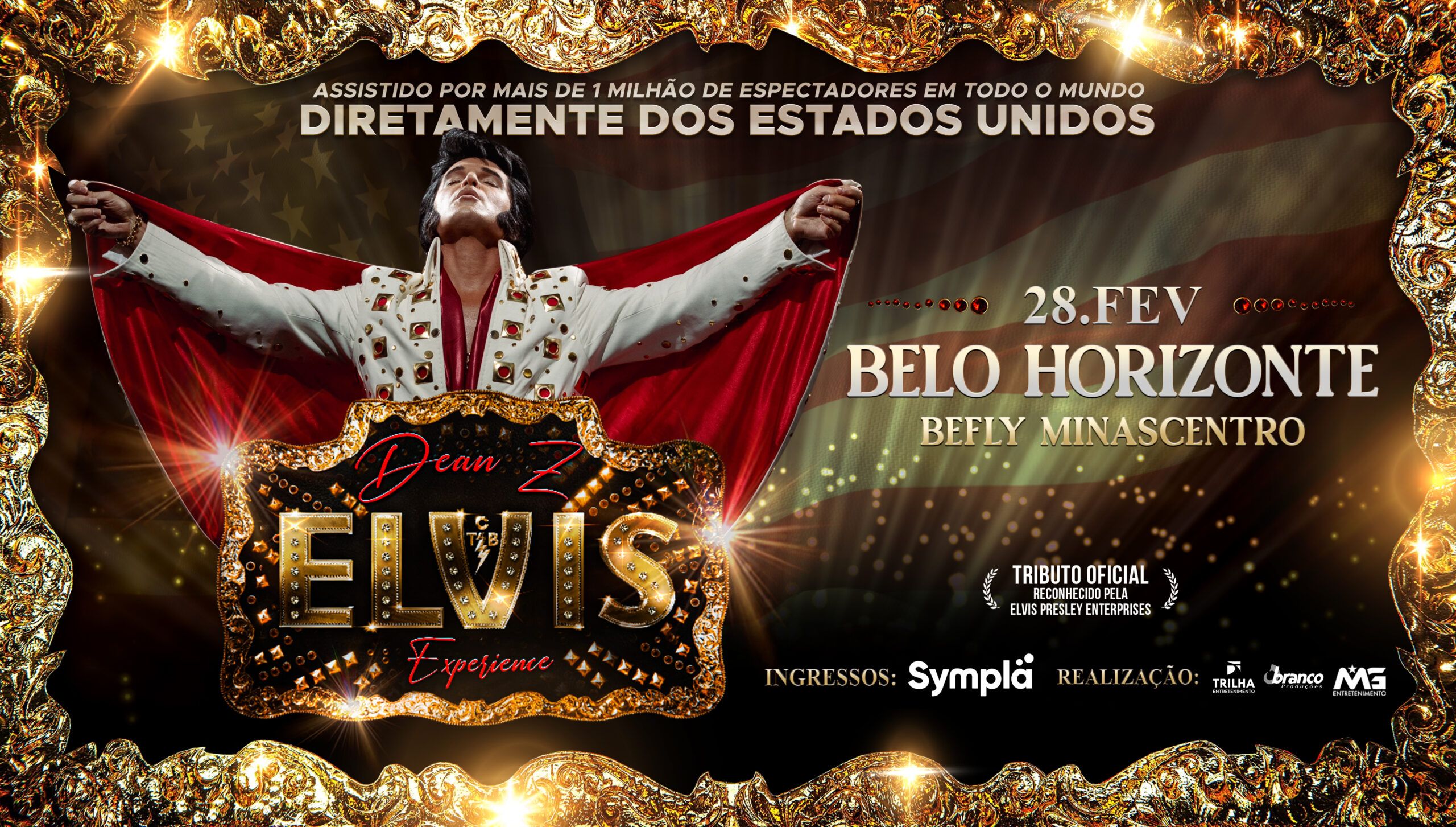 Elvis Experience with Dean Z - 2026 - Brazil Tour - BeFly Minascentro